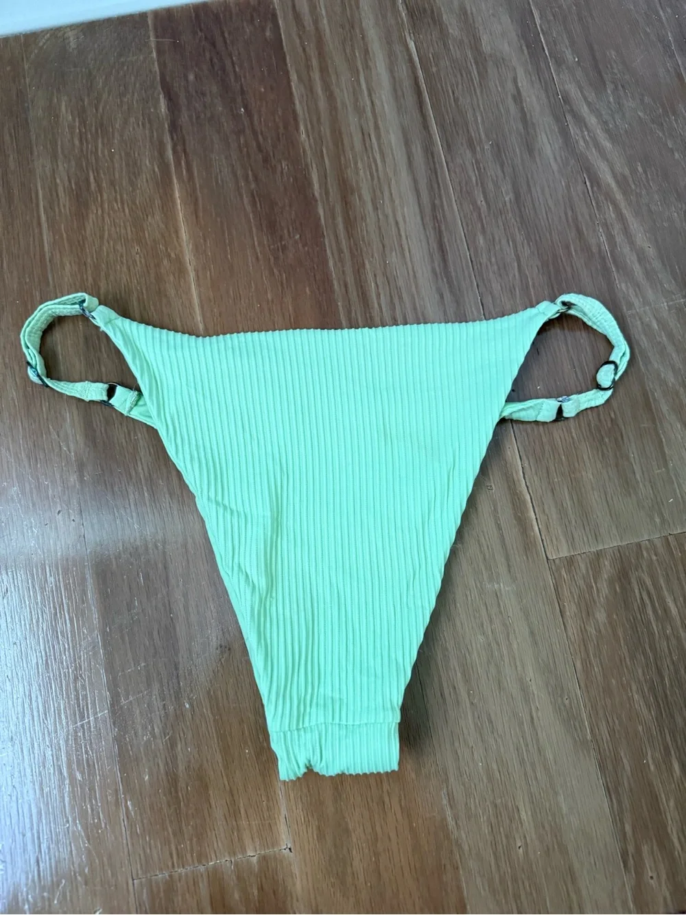 Monday Swimwear Ribbed Barbados Bikini Bottom - Lime